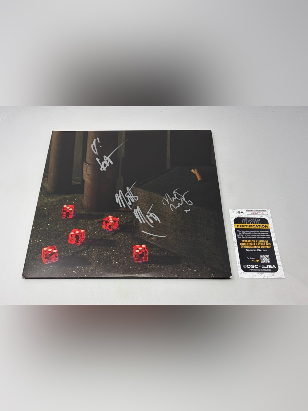 Bright Eyes signed Five Dice, All Threes Album JSA COA